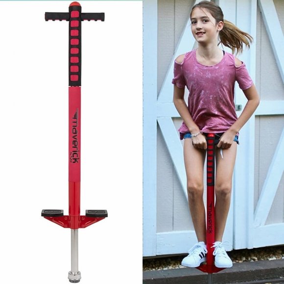 flybar Toys Nwt Pogo Stick Flybar Maverick Red Black Foam Grip Ages 5 To 9 And 5 To 80 Lbs